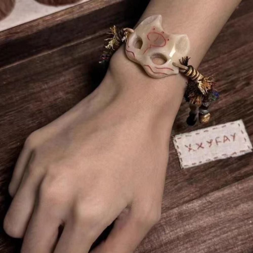 Ceramic Link Bracelet - Simple Bohemian Weave Rope Bracelet Vintage