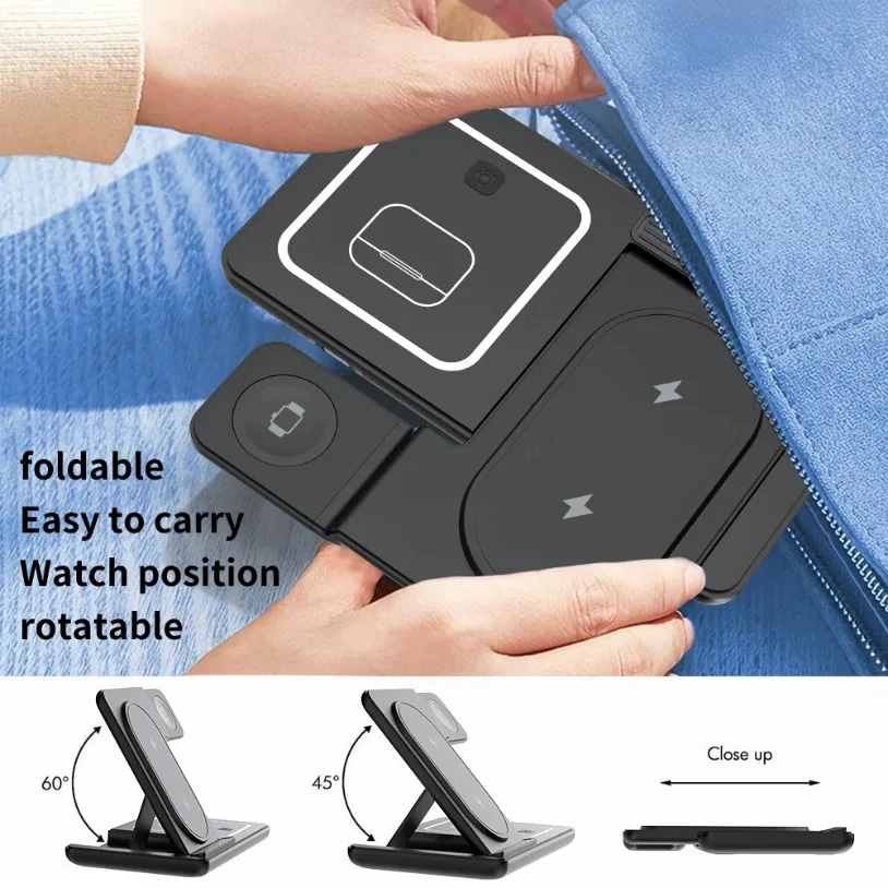 3 in 1 Foldable Wireless Charg - огляд і ціна Smartwatch Ac