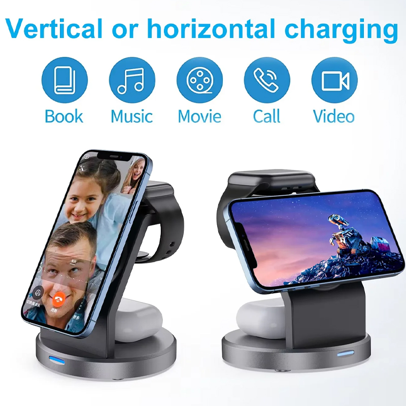 3 In 1 Wireless Charger Stand  - огляд і ціна Smartwatch Ac