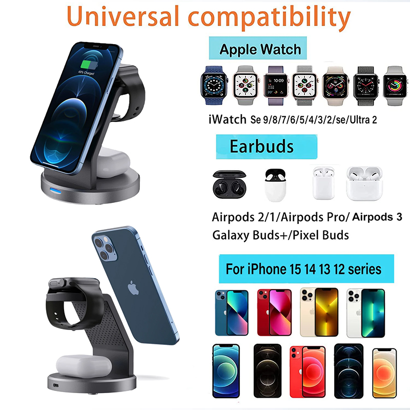 3 In 1 Wireless Charger Stand  - огляд і ціна Smartwatch Ac