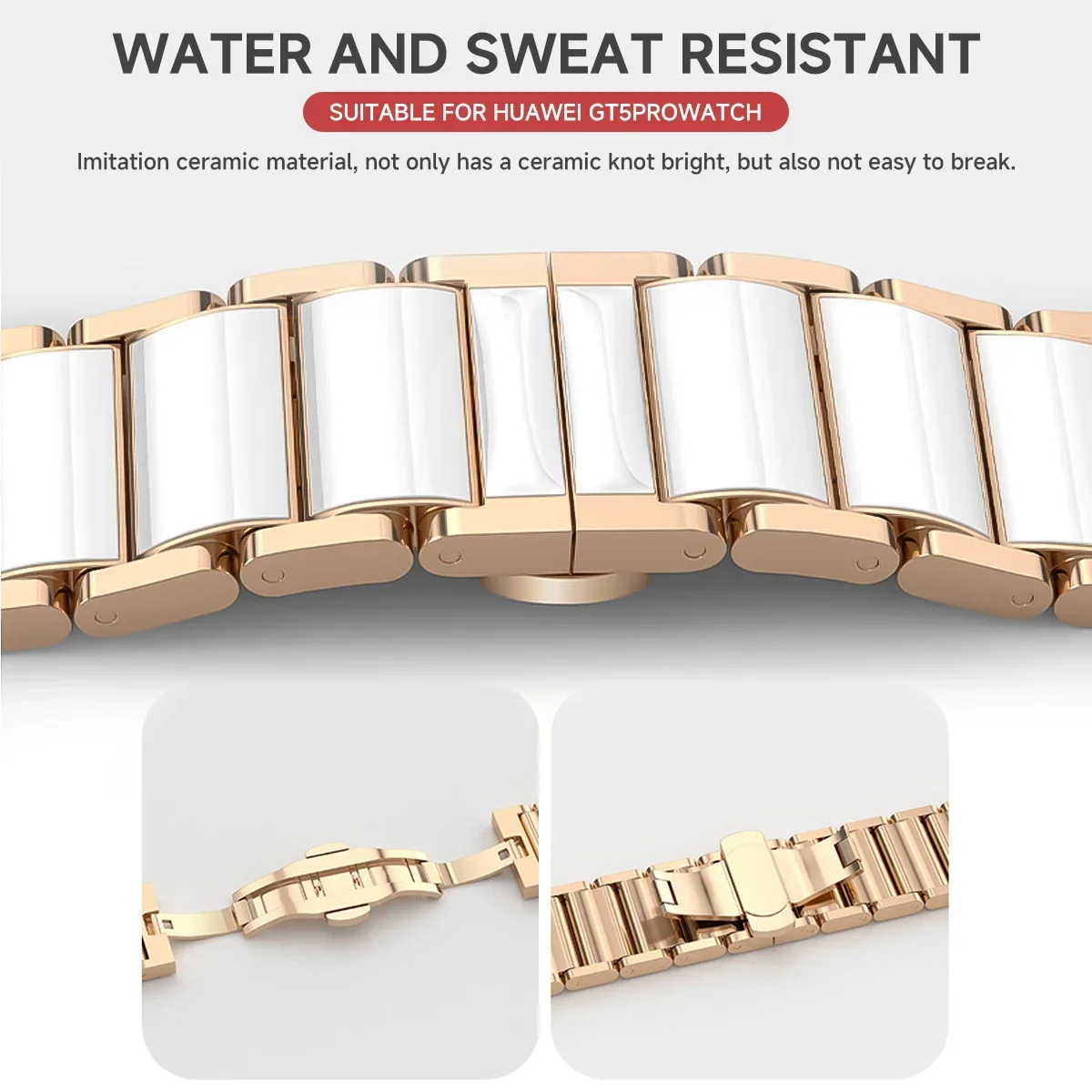 Ceramic Watch Strap for Huawei - огляд і ціна Ceramic Link Bracelet