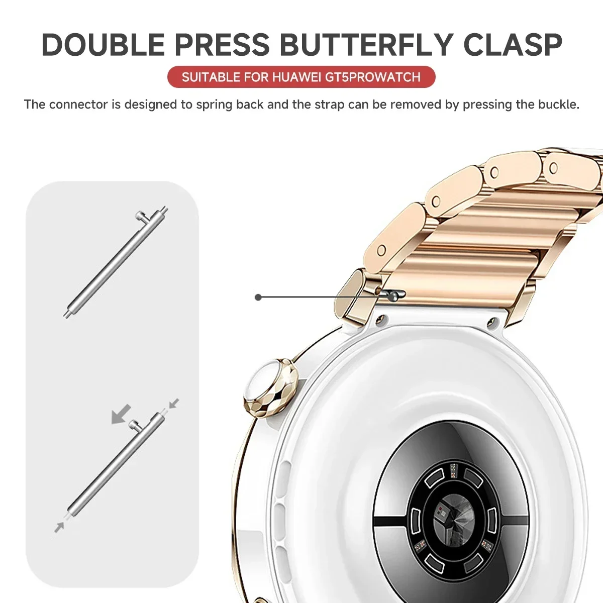 Ceramic Watch Strap for Huawei - огляд і ціна Ceramic Link Bracelet
