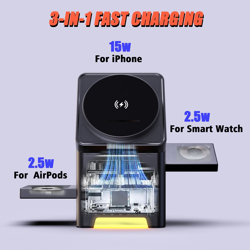 3 in 1 Magnetic Wireless Charg - огляд і ціна Smartwatch Ac